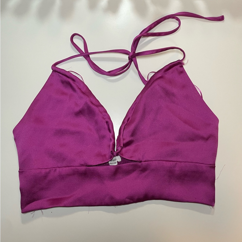 Garage Purple Halter Top